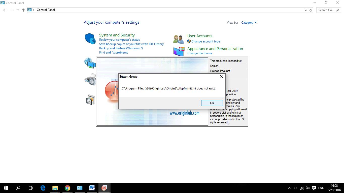 The Origin Forum - something doesnt exist when I start the program