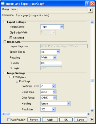 Export Graph Dialog Box